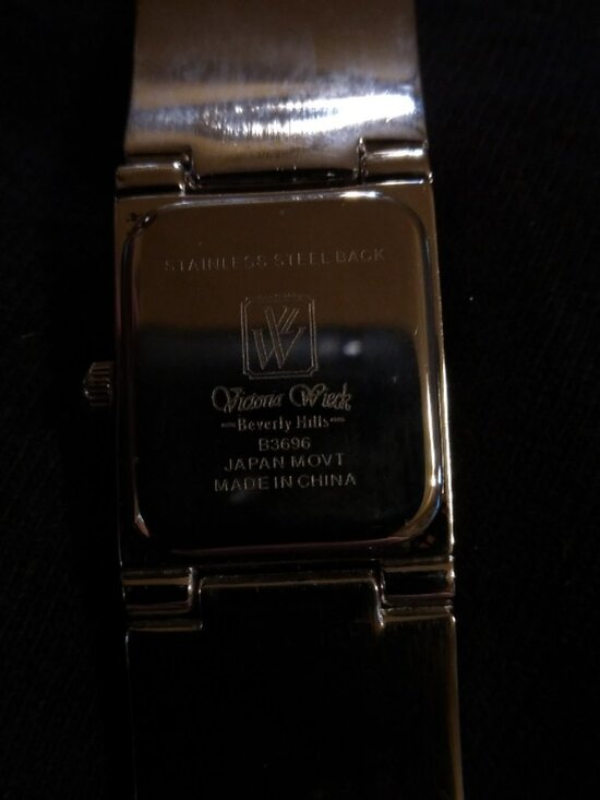 Victoria Wieck Art Deco Teal Orange Enamel Watch B3696 main image 4